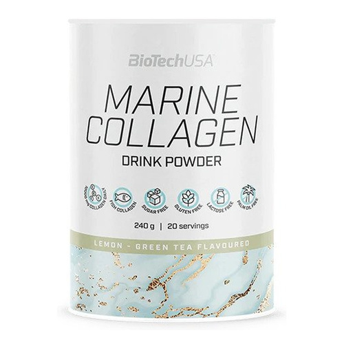 BioTechUSA Marine Collagen Cytryna-Zielona Herbata w Proszku na Skórę i Stawy 240g