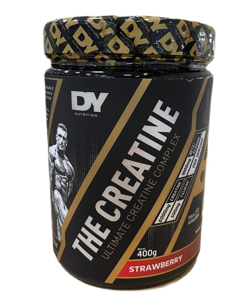 Dorian Yates The Creatine Truskawkowa Kreatyna w Proszku na Budowę Mięśni i Wytrzymałość 400g