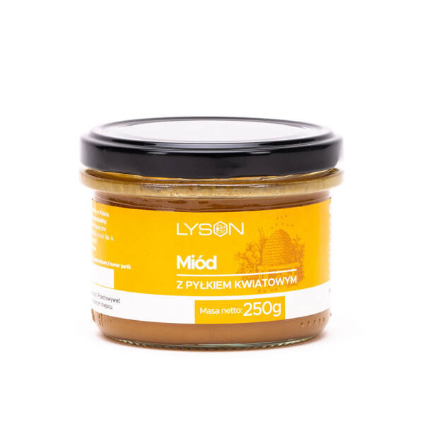 Lyson Miód z Pyłkiem Kwiatowym 250g Best Before 31.12.25