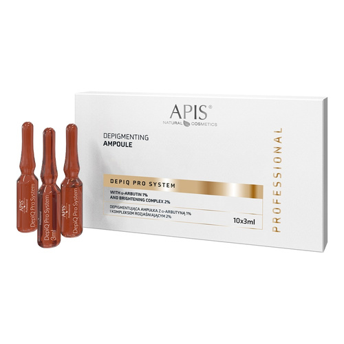 Apis Professional DepiQ Pro System Depigmentic Ampoule with 1% Alpha-Arbutin & 2% Brightening Complex 10x3ml