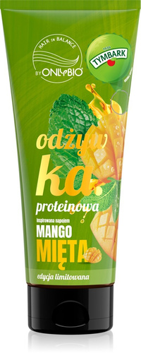 OnlyBio Hair in Balance x Tymbark Edycja Limitowana Proteinowa Odżywka do Włosów  Mango-Mięta 200ml