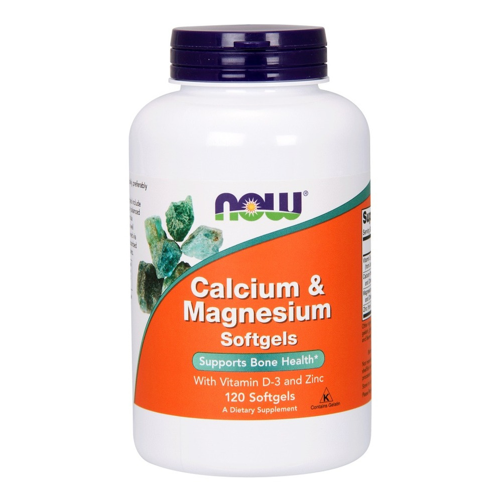 Now Foods Calcium & Magnesium with Vit D and Zinc 120 Softgels