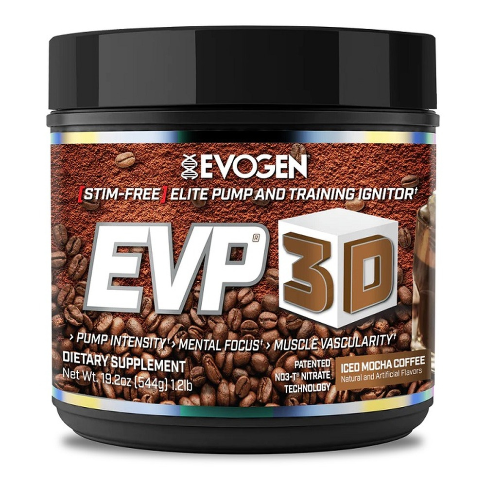 Evogen EVP 3D Stim-Free Pre-Workout Powder for Muscle Pump and Focus 544g