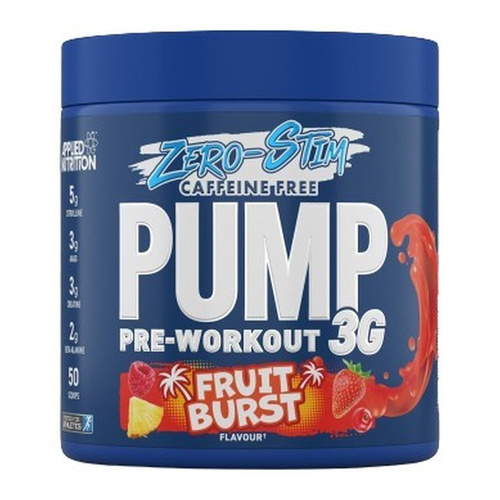 Applied Nutrition Pump 3G Pre-Workout (Zero Stimulant), Fruit Burst 375g