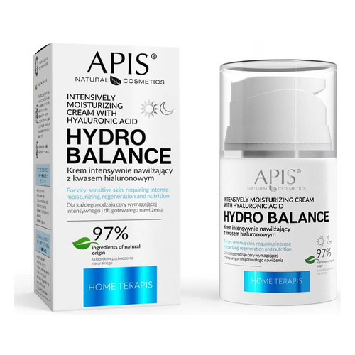 Apis Hydro Balance Home TerApis Intensywnie Nawilżający Krem z Kwasem Hialuronowym dla Każdego Rodzaju Skóry  50ml