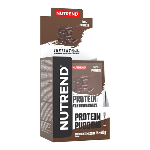 Nutrend Protein Pudding Chocolate and Cocoa High Protein Snack for Athletes and Healthy Lifestyle 5x40g