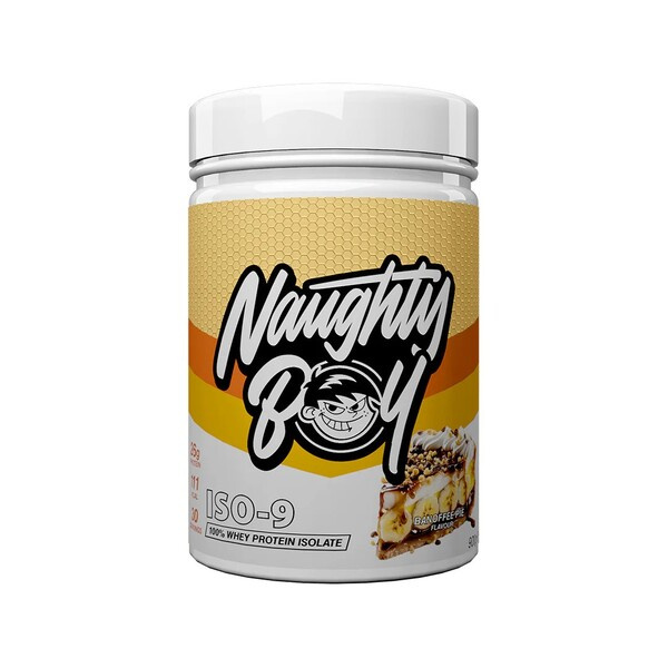 Naughty Boy Iso-9 Izolat Białka Serwatkowego o Smaku Banoffee Pie Na Wzrost Mięśni 900g