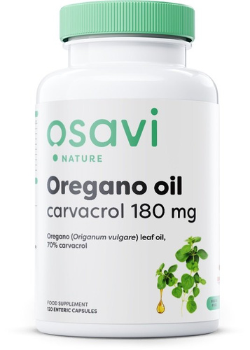 Osavi Olejek z Oregano Karwakrol 180mg na Odporność 120 Kapsułek Dojelitowych