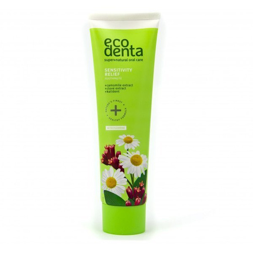 ECODENTA PASTA DO ZĘBÓW WRAŻLIWYCH Z RUMIANKIEM, EKSTRAKTEM GOŹDZIKOWYM I BIOAKTYWNYM WAPNIEM, 100ml