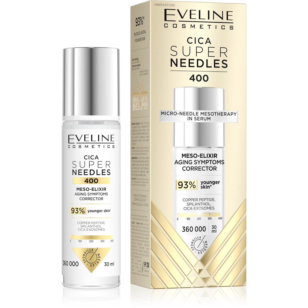 Eveline Super Needles Cica 400 Meso-Elixir Aging Corrector for Mature Skin 30ml