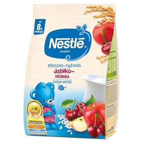 Nestle Kaszka Mleczno-Ryżowa o Smaku Jabłka i Wiśni dla Niemowląt po 8 Miesiącu 230g Best Before 31.07.26