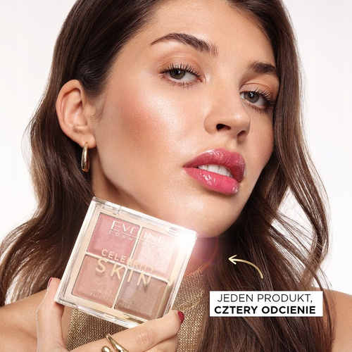Eveline Celebrity Skin Baked Multifunctional Contouring Palette 4-in-1 16g