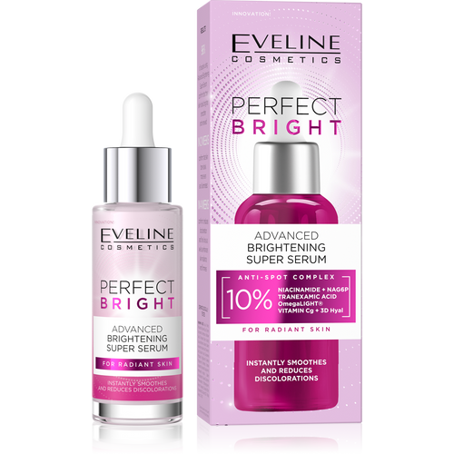 Eveline Perfect Bright Advanced Brightening Super Serum for Skin with Discolorations and Uneven Tone 30ml