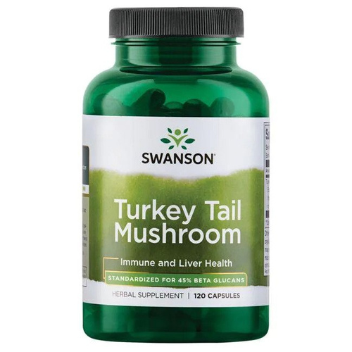 Swanson Turkey Tail Mushroom na Wsparcie Odporności 120 Kapsułek