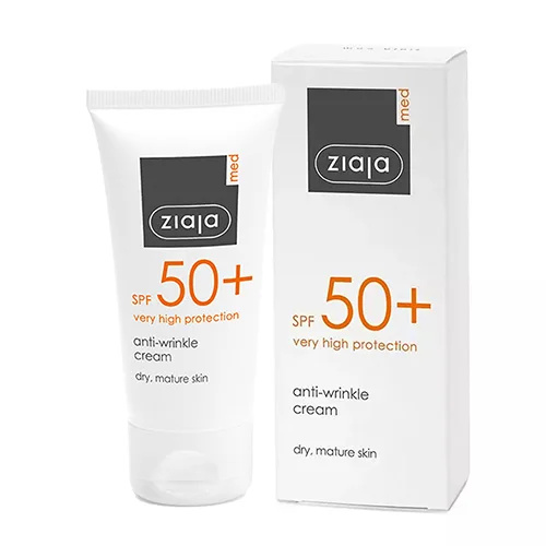 Ziaja Med Protective Treatment Tinted Face Cream Natural Tint SPF50+ UVA UVB for Normal and Capillary Skin 50ml Best Before 31.12.26