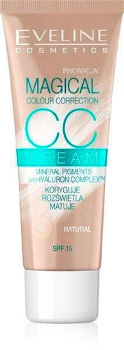 Eveline CC Cream Magical Color Correction Multifunctional Foundation SPF15 No.51 Natural 30ml
