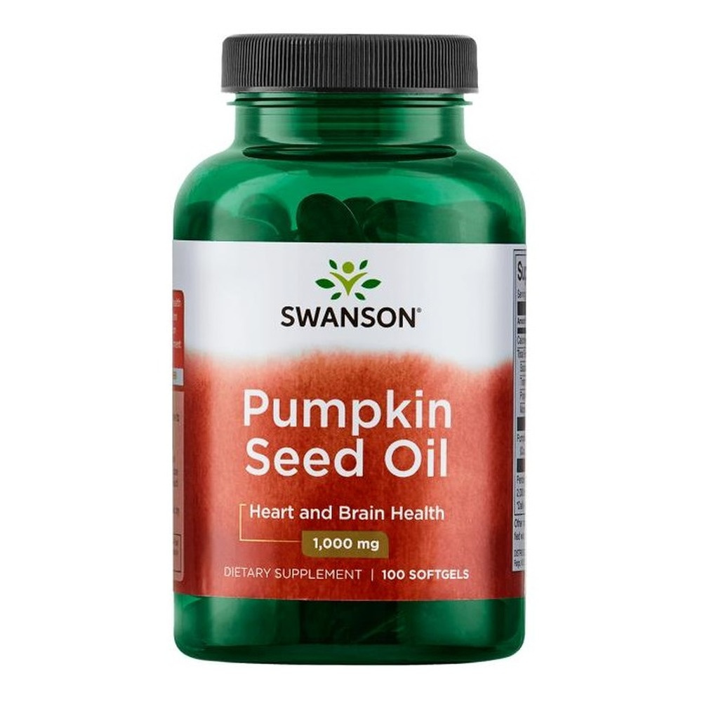 Swanson Pumpkin Seed Oil 1000mg Olej z Pestek Dyni 100 Kapsułek
