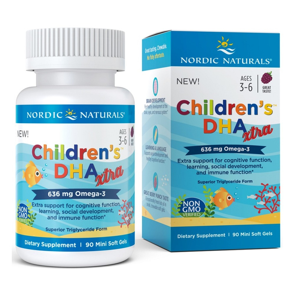 Children's DHA Xtra Fish Oil, 636mg Berry Punch - 90 mini softgels
