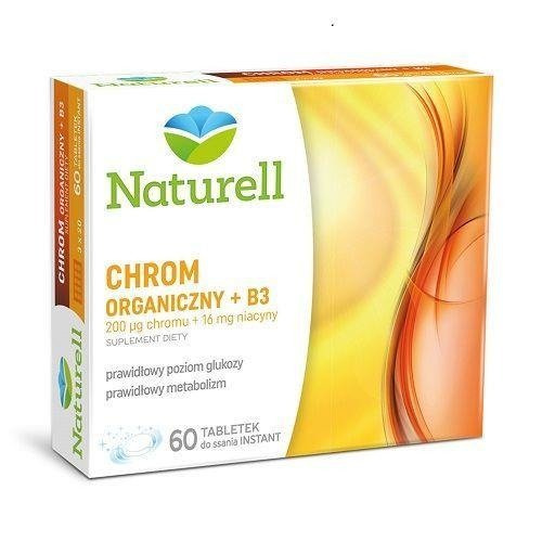 NATURELL CHROM Organiczny + B3 60 Tabletek