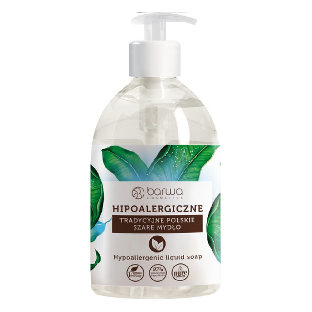 Barwa Hypoallergenic Traditional Polish Gray Soap for Sensitive Skin 500ml