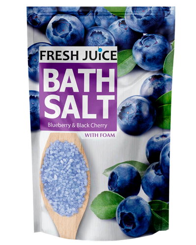 Fresh Juice Pieniąca się Sól do Kąpieli Borówka i Czarna Wiśnia 500ml
