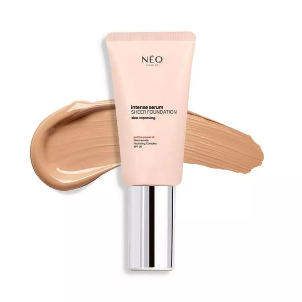 Neo Makeup Intense Serum Sheer SPF 30 Nawilżający Podkład Nr 05 Gold z Efektem Glass Skin 30ml