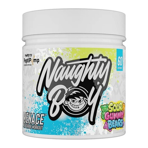 Naughty Boy Menace V2 Przedtreningówka Na Energię i Skupienie Kwaśne Żelki 420g