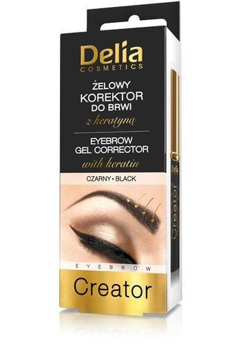 DELIA Korektor ŻELowy do brwi Czarny Eyebrow Creator 7ml