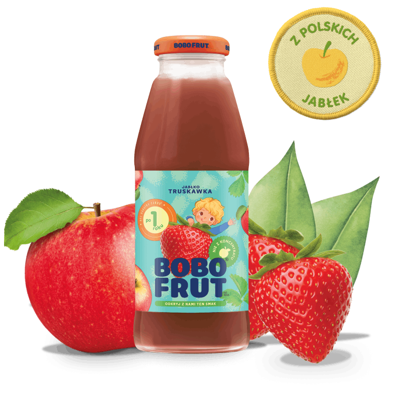 Bobo Frut Fruit Nectar Apple Strawberry for Babies after 12 Months of Life 300ml Best Before 31.01.26