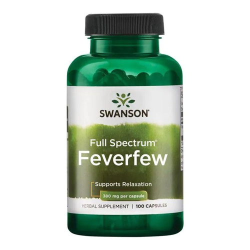 Swanson Full Spectrum Feverfew 380mg Złocień Maruna 100 Kapsułek