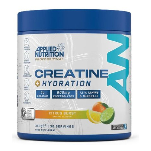 Applied Nutrition Creatine and Hydration Citrus Burst Powder for Strength and Recovery 360g
