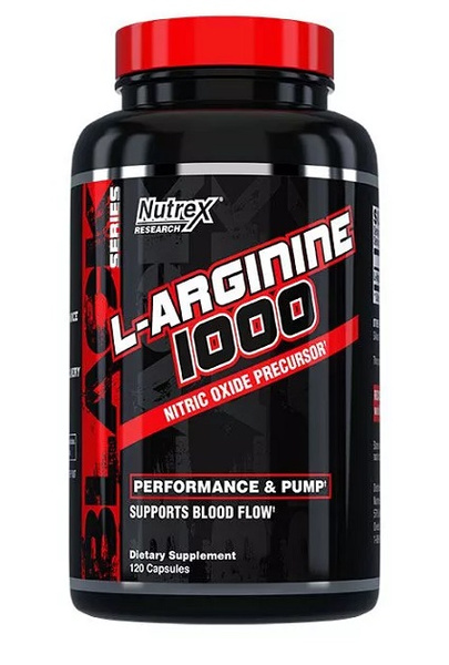 Nutrex L-Arginina 1000 na Pompę Mięśniową i Przepływ Krwi 120 Kapsułek