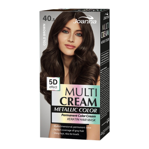 Joanna Multi Cream Color Hair Dye with 5D Effect with Long-Lasting Effect No. 40.5 Cool Brown 1 Piece