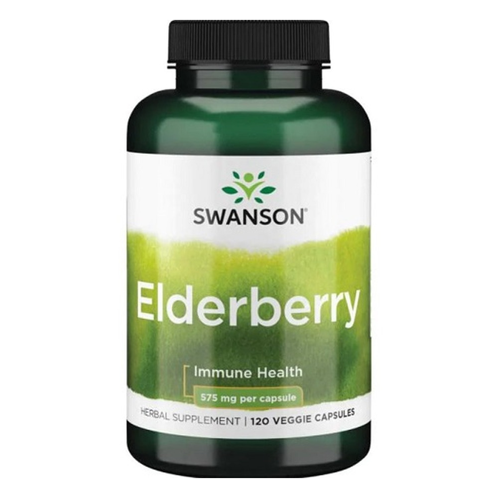 Swanson Elderberry Czarny Bez Wsparcie Organizmu 120 Kapsułek
