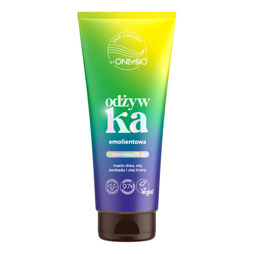 OnlyBio Hair Balance Odżywka Emolientowa z Wegańską Formuła do Włosów Szorstkich 200ml
