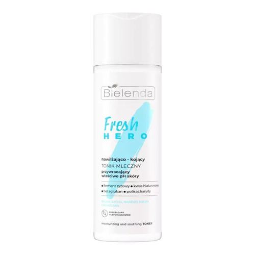 Bielenda Fresh Hero Nawilżająco - Kojący Tonik Mleczny dla Skóry Suchej i Bardzo Suchej 200ml