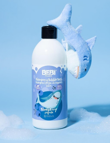 Barwa Bebi Kids Szampon i Płyn do Kąpieli 2w1 Jagoda dla Dzieci od 1. Roku Życia 500ml