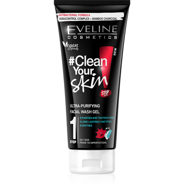 Eveline Clean Your Skin Pure Control Deep Cleansing Face Wash Gel 200ml Best Before 28.12.25