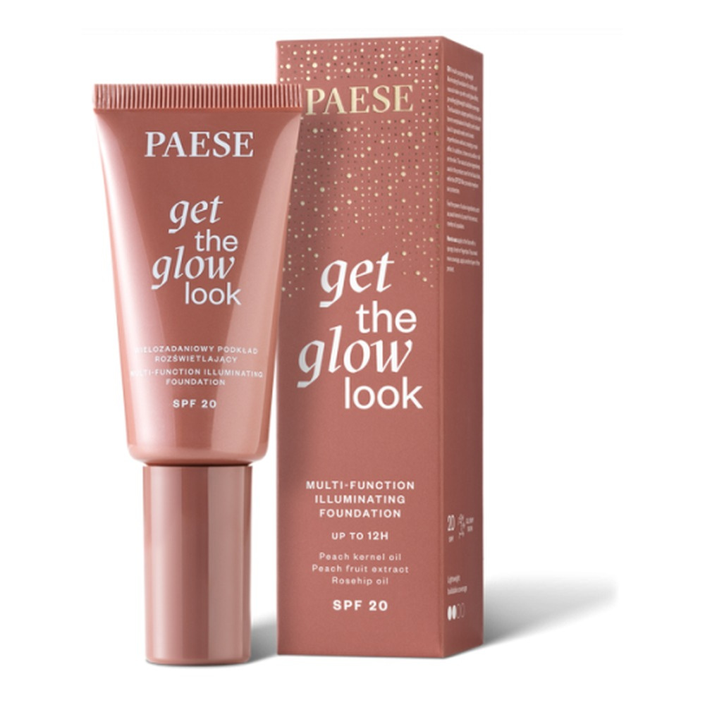 Paese Get The Glow Look Wielozadaniowy Podkład Rozświetlający Nr 1N Light Beige SPF20 30ml 