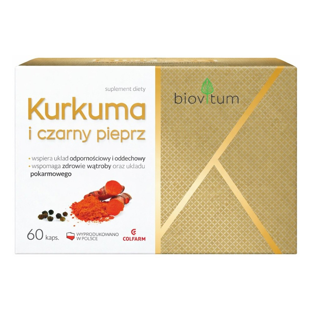 Biovitum, Turmeric and black pepper, 60 capsules