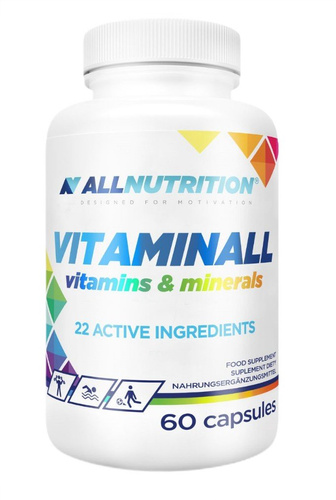 Allnutrition Vitaminall Witaminy i Minerały dla Osób Aktywnych 60 Kapsułek