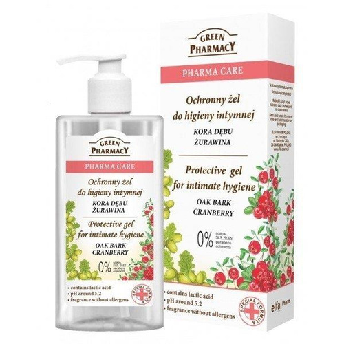 Green Pharmacy Żel do Higieny Intymnej Kora Dębu i Żurawina 300ml