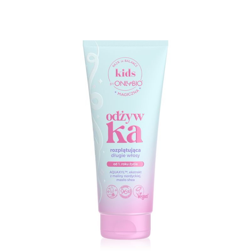 OnlyBio Hair in Balance Kids Magiczna Odżywka Rozplątująca Długie Włosy Wiśnia Malina 200ml