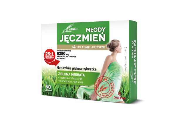 Colfarm Young Barley for a Beautiful Figure 60 Tablets Best Before 31.01.27