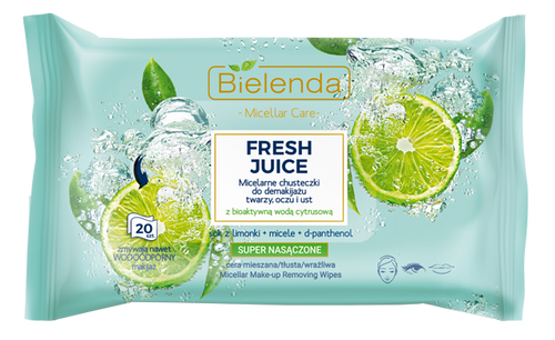 BIELENDA MAKEUP REMOVER Wipes sensitive, Oily, mixed skin Lime 20pcs