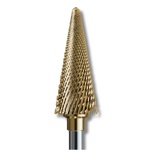 IQ Nails Frez do Paznokci z Węglika Wolframu w Kształcie Stożka Specjalne Nacięcia Poprzeczne 6mm Powłoka ZRN 266XUF HP.060 1 Sztuka