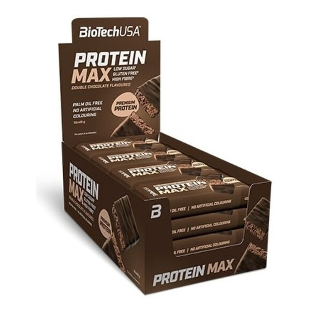 BioTechUSA Protein Max Bar, Double Chocolate 16 x 45g