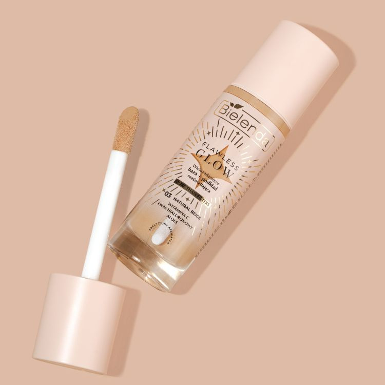 Bielenda Flawless Glow Rozświetlająca Baza i Podkład 03 Natural Beige 30ml