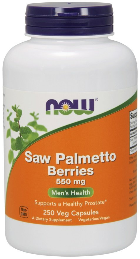 Now Foods Saw Palmetto Berries 550mg Saw Palmetto Supports Prostate Health 250 Vcapsules