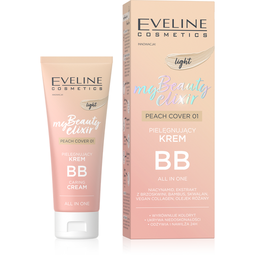 Eveline My Beauty Elixir Pielęgnujący Krem BB All In One Light Peach Cover Nr 1 30ml